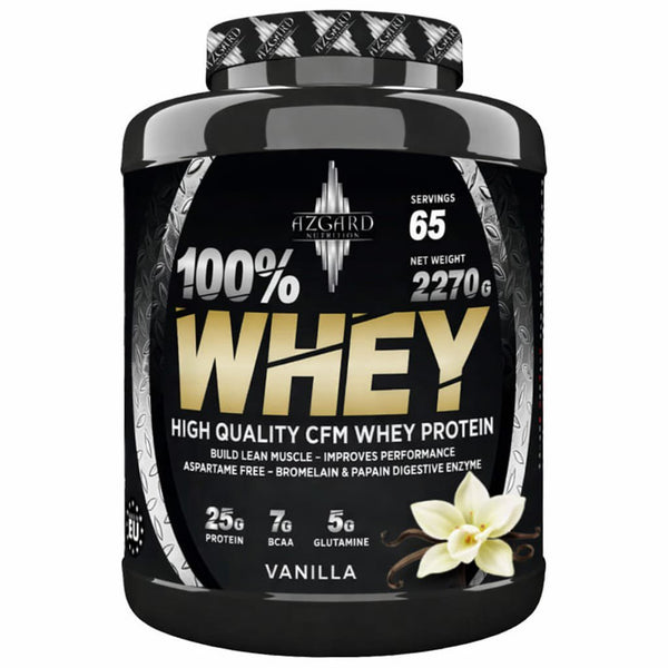 Azgard Nutrition 100% Whey High Quality CFM Whey Protein-65Serv.-2270G.-vanilla
