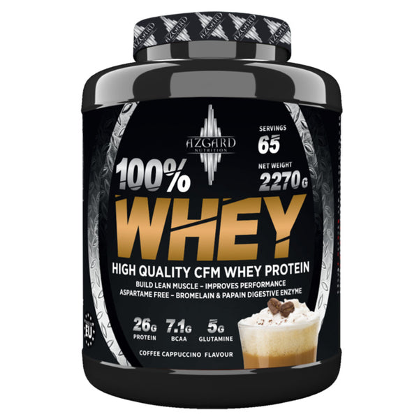 Azgard Nutrition 100% Whey High Quality CFM Whey Protein-65Serv.-2270G.-Coffee Cappuccino