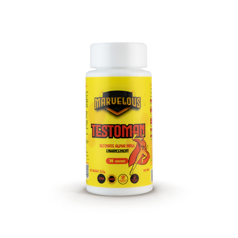 Marvelous Nutrition Testoman Ultimate Alpha Male Enhancement-30Serv-128Caps