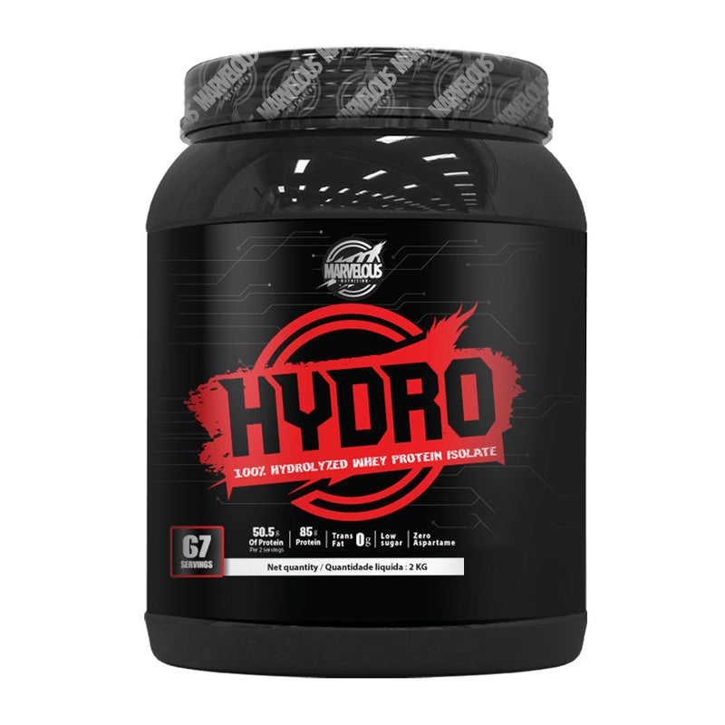 Marvelous Nutrition Hydro 100% Hydrolyzed Whey Protein Isolate-67Serv.-2KG.-Chocolate Fudge