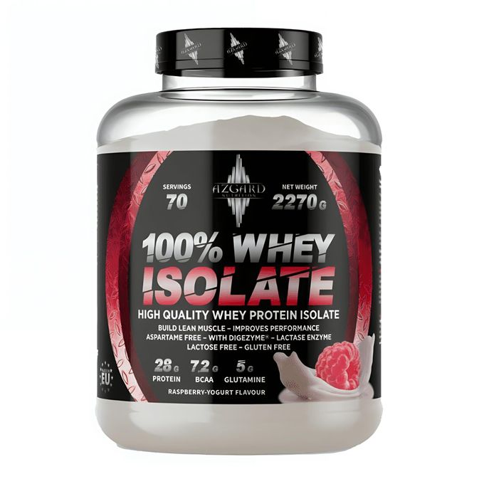 Azgard Nutrition 100% Whey Isolate High Quality Whey Protein Isolate-70Serv.-2270G.-Raspberry-yougurt