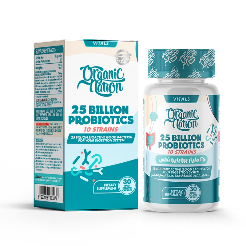 Organic Nation 25 Billion Probiotics-30Serv.-30 Capsules