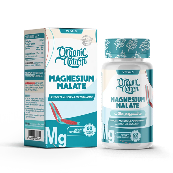 Organic Nation Magnesium Malate-60Serv.-60Tablets