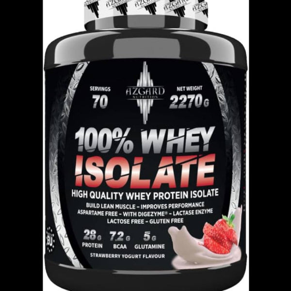Azgard Nutrition 100% Whey Isolate High Quality Whey Protein Isolate-70Serv.-2270G.-Strawberry