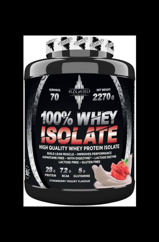 Azgard Nutrition 100% Whey Isolate High Quality Whey Protein Isolate-70Serv.-2270G.-Strawberry