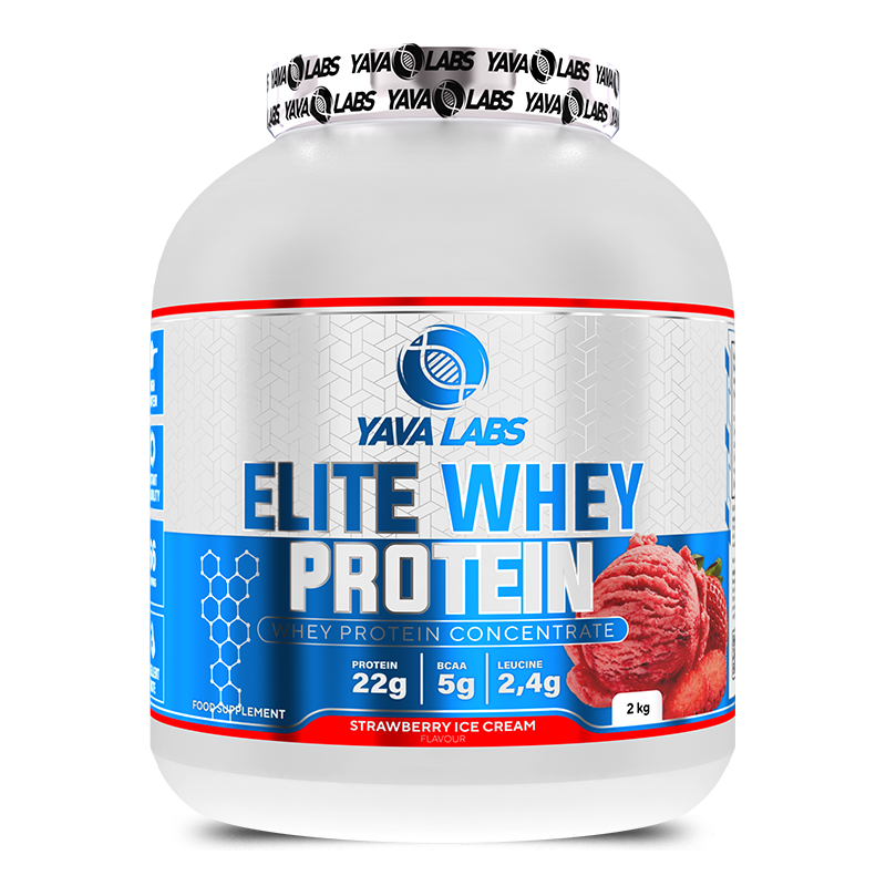 Yava Labs Pure Elite Whey Protein Concentrate-66Serv-2KG-Strawberry Ice Cream