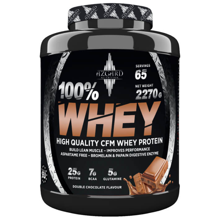Azgard Nutrition 100% Whey High Quality CFM Whey Protein-65Serv.-2270G.-Double Chocolate