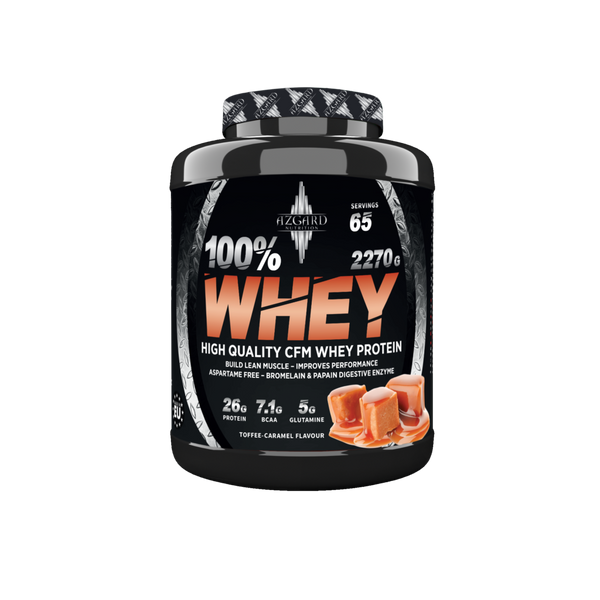 Azgard Nutrition 100% Whey High Quality CFM Whey Protein-65Serv.-2270G.-Toffee-Caramel