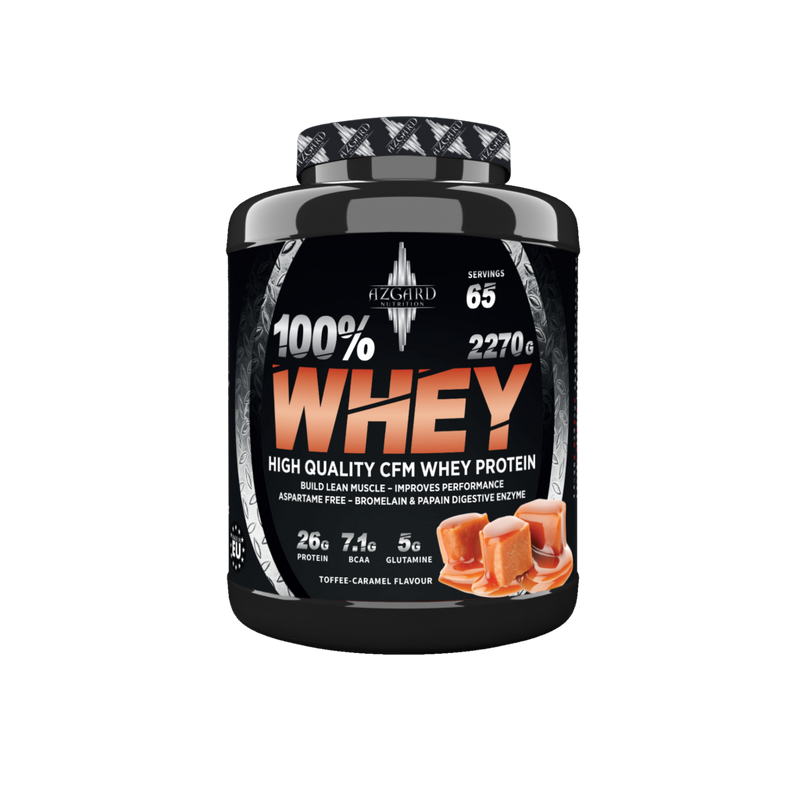 Azgard Nutrition 100% Whey High Quality CFM Whey Protein-65Serv.-2270G.-Toffee-Caramel