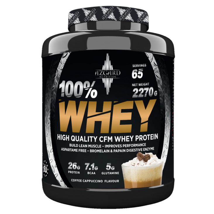 Azgard Nutrition 100% Whey High Quality CFM Whey Protein-65Serv.-2270G.-Coffee Cappuccino
