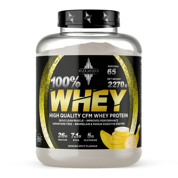 Azgard Nutrition 100% Whey High Quality CFM Whey Protein-65Serv.-2270G.-banana spilt