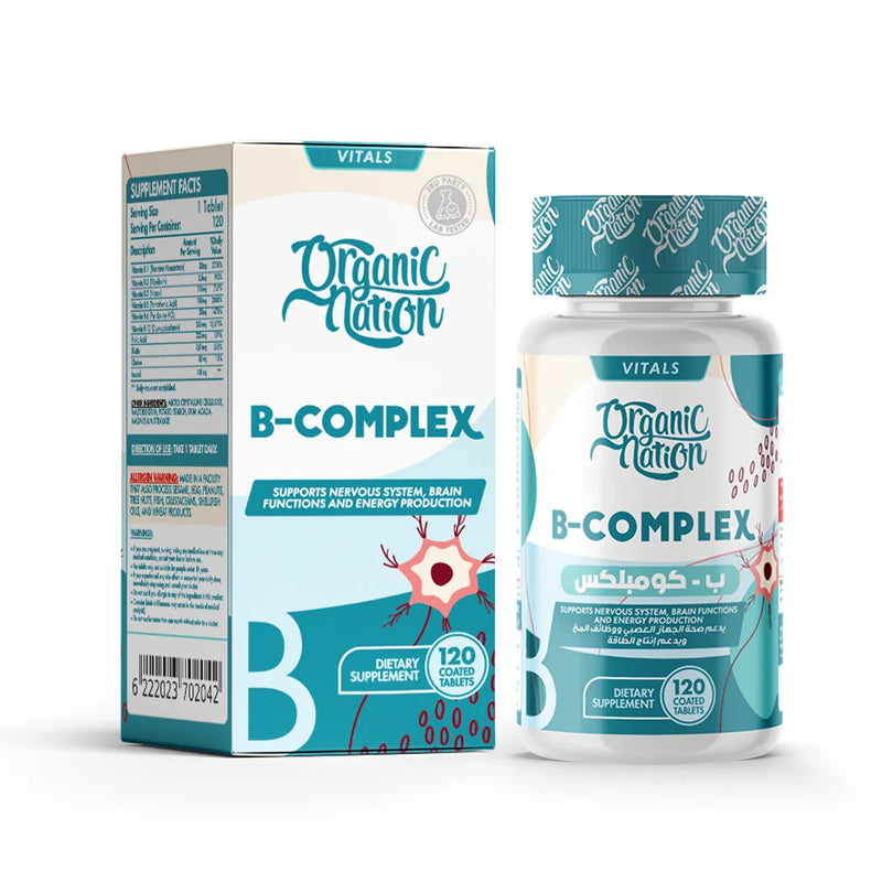 Organic Nation B-Complex Advanced Formula-120Serv.-120Tablets