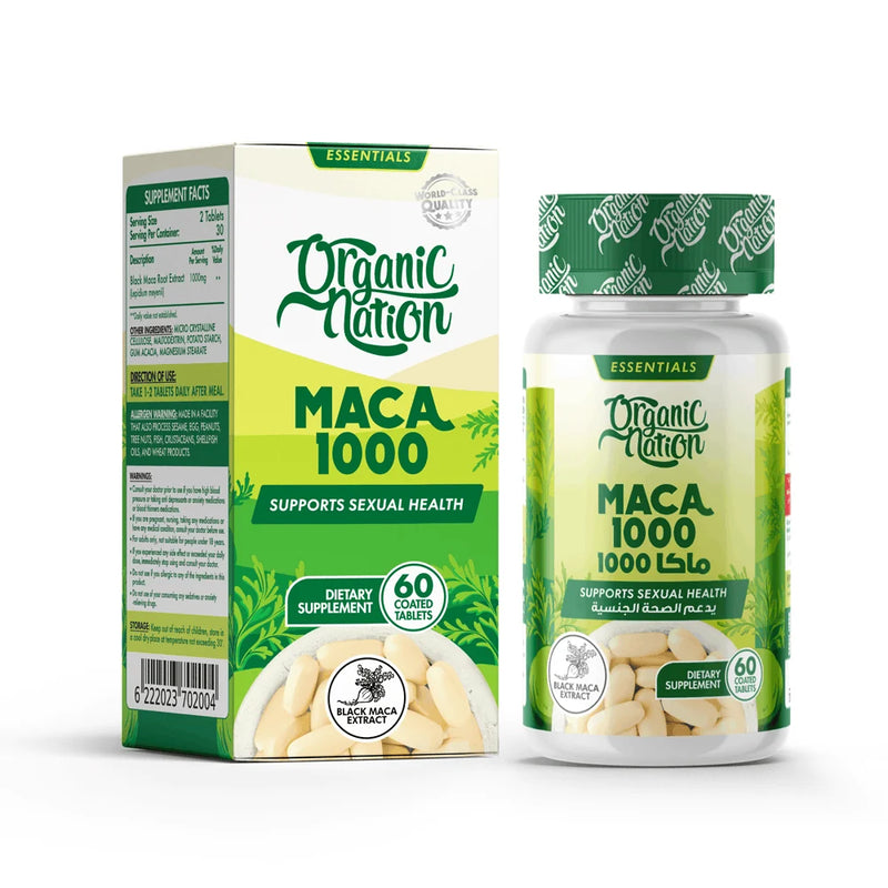 Organic Nation Maca1000-30Serv.-60Tablets