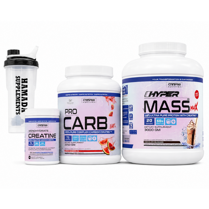 CamPro Bundle Hyper Mass + Pro Carb + Creatine + Shaker
