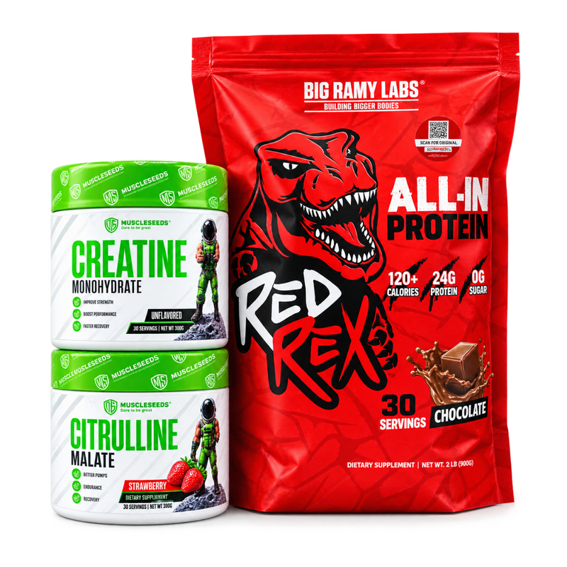 Red Rex All-In Protein + MuscleSeeds Creatine + Citrulline Malate
