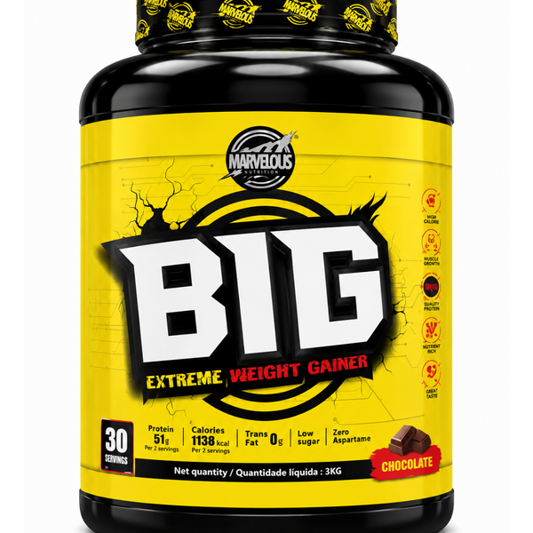 Marvelous Nutrition BiG Extreme Weight Gainer-30Serv.-3Kg.-Chocolate)