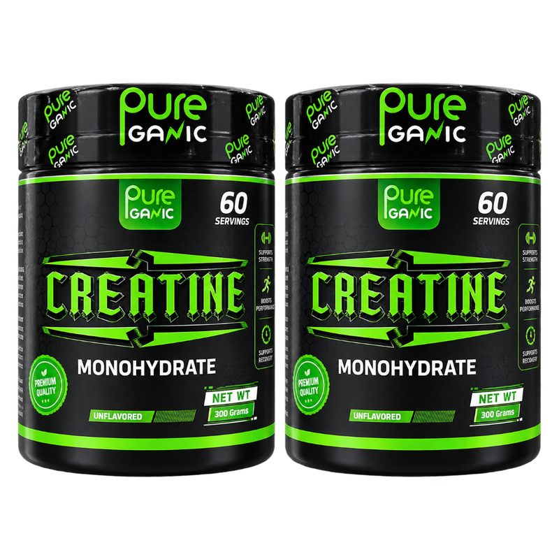 Pure Organic Creatine Duo – 2 × 300g | 60 Servings