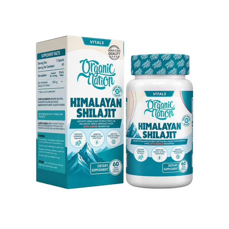 Organic Nation Himalayan Shilajit – 60 Capsules
