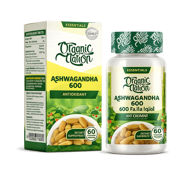 Organic Nation Ashwagandha 600 – 60 Capsules