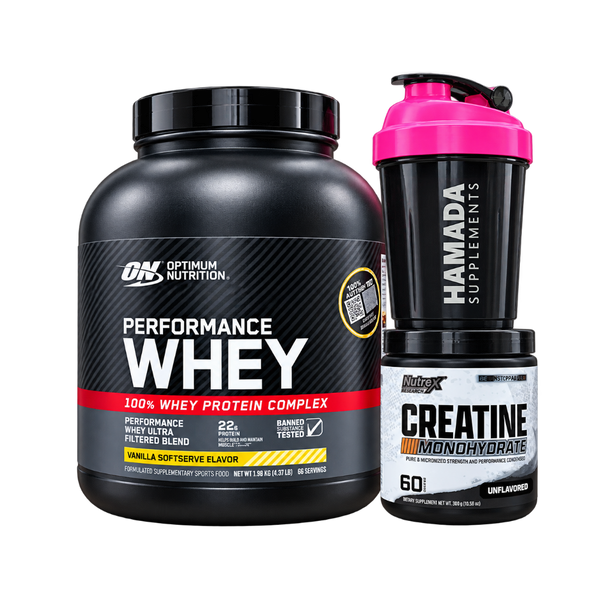 Optimum Nutrition Performance Whey + Nutrex Creatine Bundle