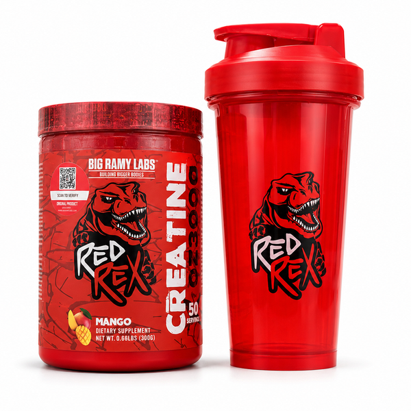Red Rex Creatine 5000mg + Red Rex Shaker Bundle