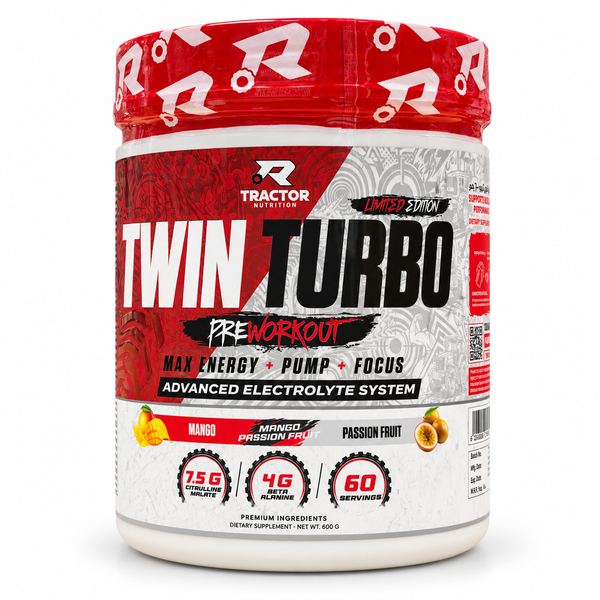 Tractor Nutrition Twin Turbo Pre-Workout – Limited Edition | Mango Passion Fruit