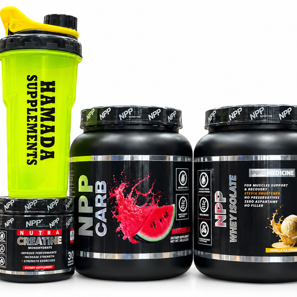 NPP Nutrition Ultimate Muscle – Whey Isolate + Carb + Creatine + Shaker Bundle