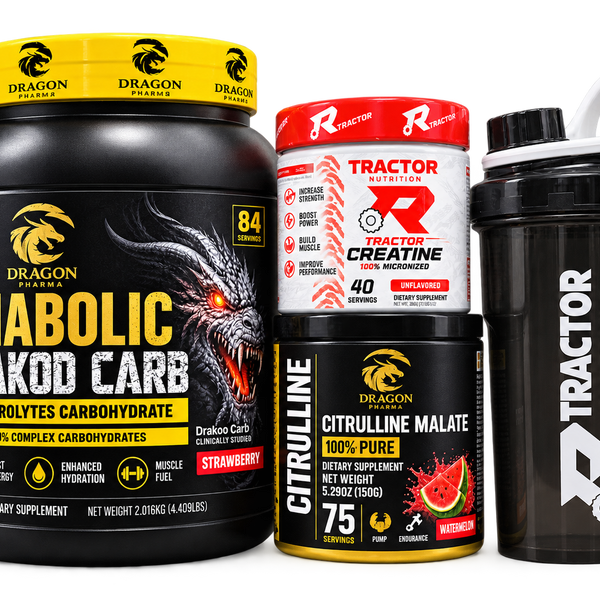 Dragon Pharma Anabolic Carb + Citrulline Malate + Tractor Creatine Bundle