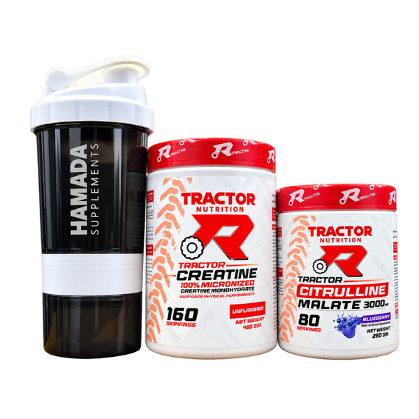 Tractor Creatine 160 Servings + Citrulline Malate 80 Servings + Shaker