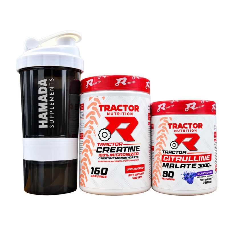 Tractor Creatine 160 Servings + Citrulline Malate 80 Servings + Shaker