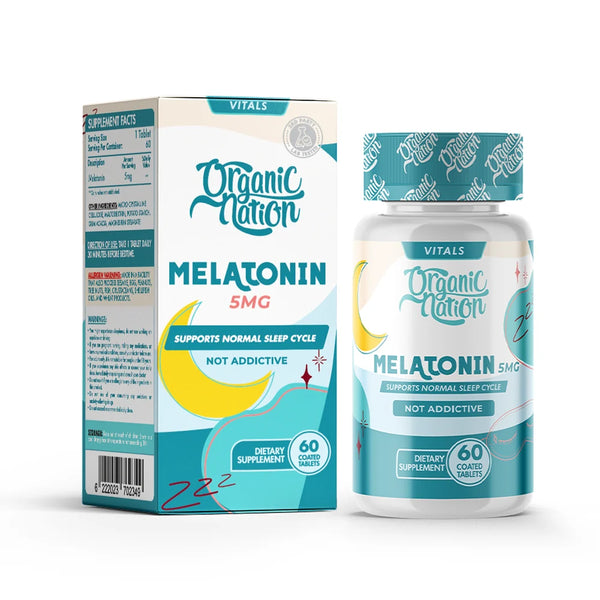 Organic Nation Melatonin 5mg-60Serv.-60Tablets